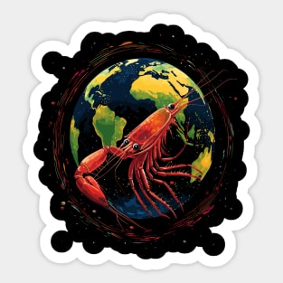 Prawn Earth Day Sticker